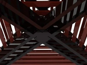 black pergola 3D Model