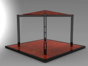 black pergola 3D Model
