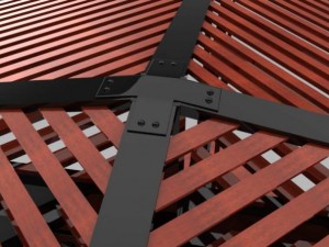 black pergola 3D 模型