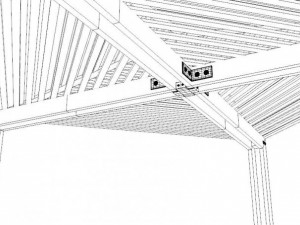 black pergola 3D 模型