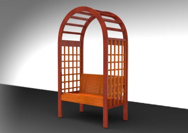 garden arbor 1 3D 模型 .c4d .max .obj .3ds .fbx .stl .blend 
