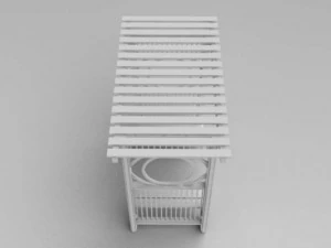 caramanch&atilde;o de jardim branco Modelo 3D