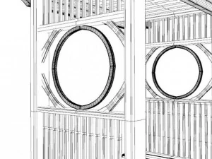 caramanch&atilde;o de jardim branco Modelo 3D