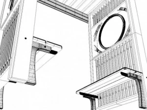 caramanch&atilde;o de jardim branco Modelo 3D