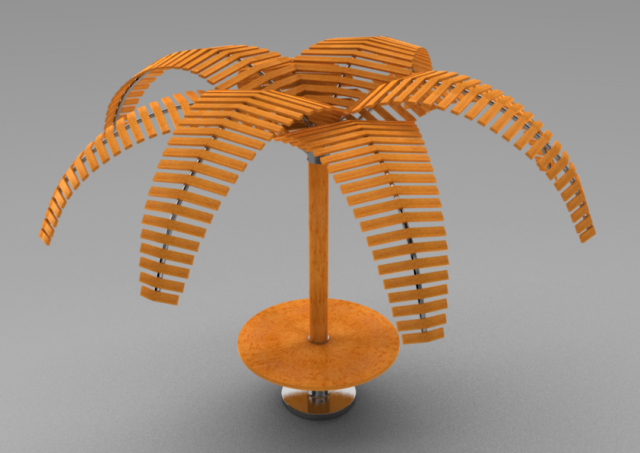 palm pergola Model 3D .c4d .max .obj .3ds .fbx .stl .blend 