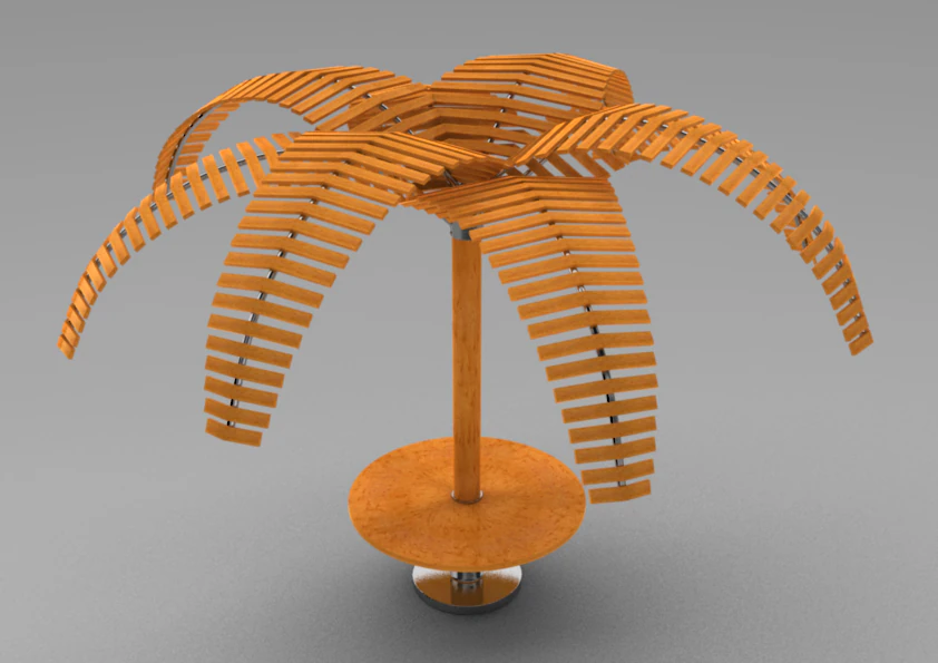 palm pergola 3D Model .c4d .max .obj .3ds .fbx .stl .blend 