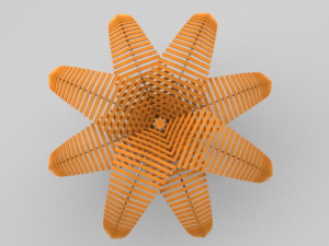 palm pergola Model 3D