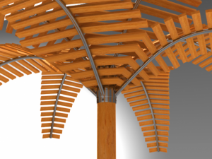 palm pergola Model 3D