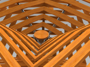 palm pergola Model 3D