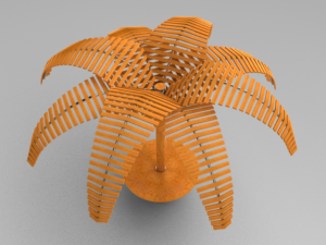 palm pergola Model 3D