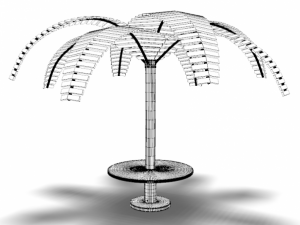 palm pergola Model 3D