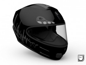 black racing helmet 3D 모델