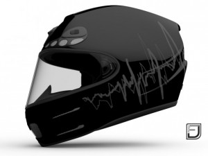 black racing helmet 3D 모델