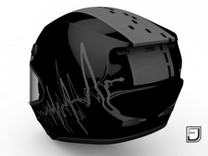 black racing helmet 3D 모델
