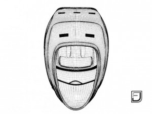 black racing helmet 3D 모델