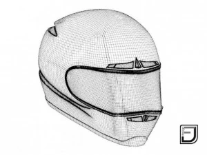 white helmet h02 3D Model