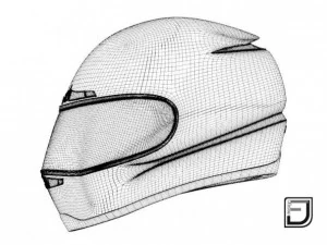 white helmet h02 3D Model