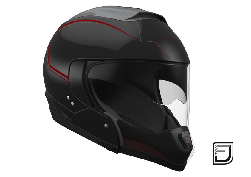 black modular helmet 3D Model .c4d .max .obj .3ds .fbx .stl .blend 