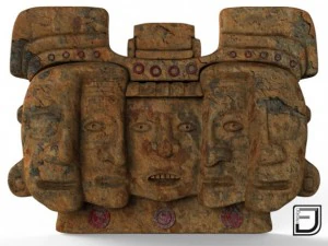 masque maya trois &eacute;tapes de la vie Modèle 3D