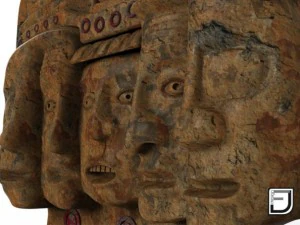 mayan mask  three stages of the life 3D Model