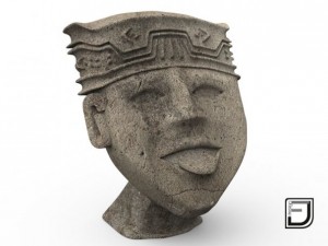 happy face from the olmeca culture 3D 모델