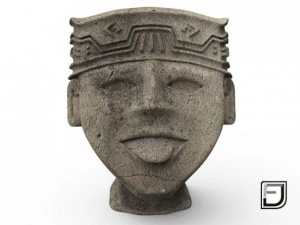 happy face from the olmeca culture 3D Model