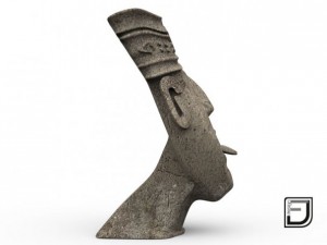 happy face from the olmeca culture 3D Модель