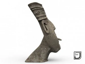 happy face from the olmeca culture 3D Model