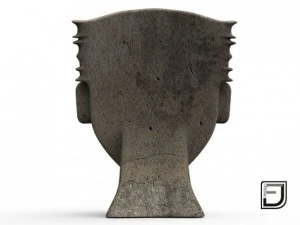 happy face from the olmeca culture 3D Model