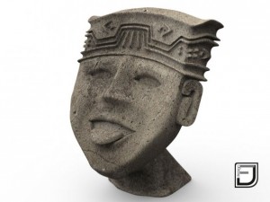 happy face from the olmeca culture 3D Модель