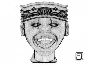 happy face from the olmeca culture 3D Модель