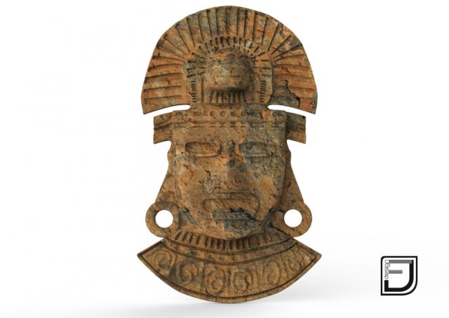 aztec mask 3D Модель .c4d .max .obj .3ds .fbx .stl .blend 