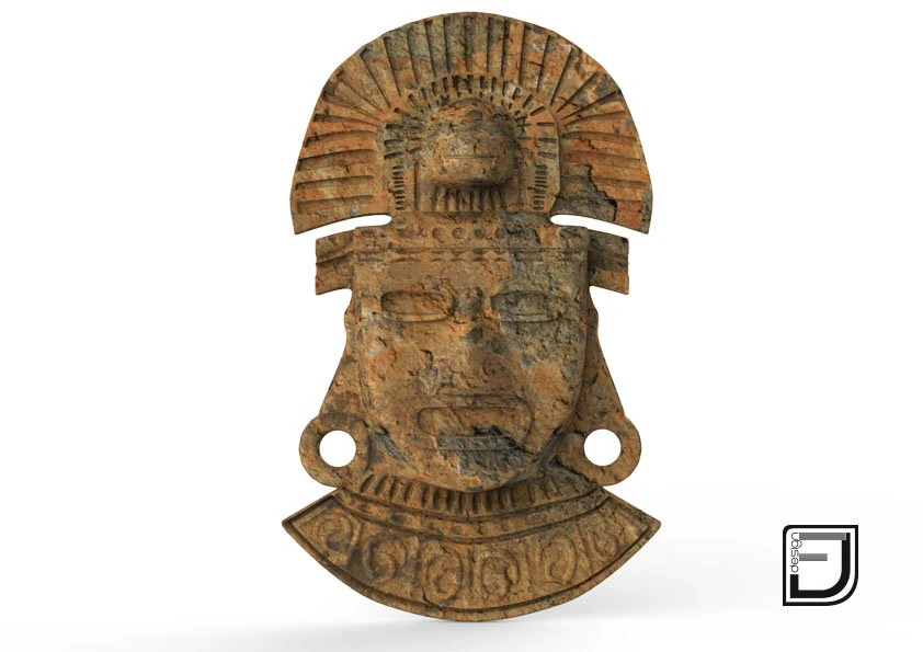 aztec mask 3D Model .c4d .max .obj .3ds .fbx .stl .blend 