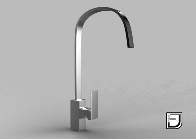 kitchen faucet 9 3D Model .c4d .max .obj .3ds .fbx .stl .blend 