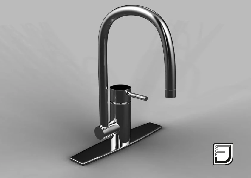 kitchen faucet 12 3D Model .c4d .max .obj .3ds .fbx .stl .blend 