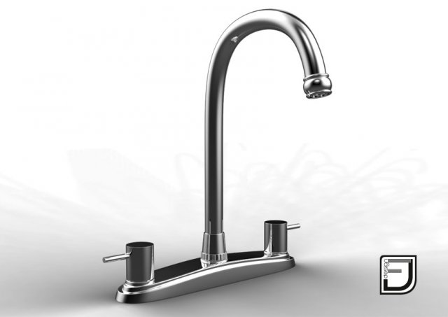 kitchen faucet 15 3D Model .c4d .max .obj .3ds .fbx .stl .blend 