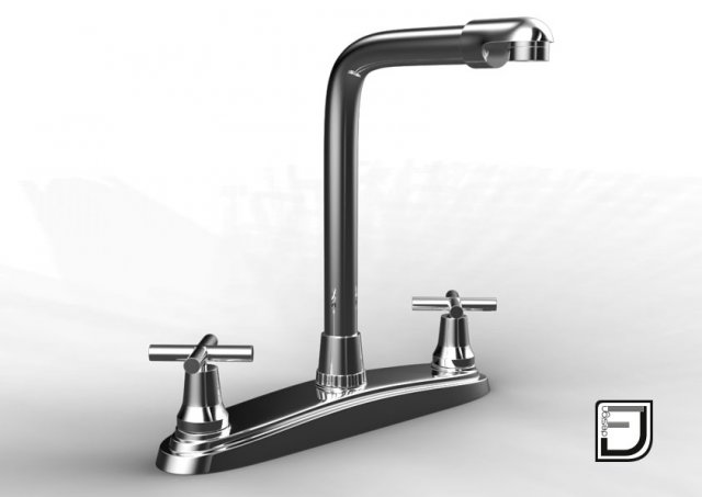 kitchen faucet 18 3D मॉडल .c4d .max .obj .3ds .fbx .stl .blend