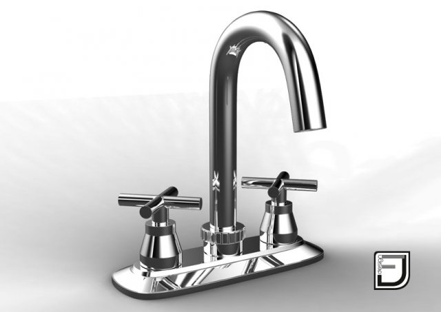bathroom faucet 10 3D Model .c4d .max .obj .3ds .fbx .stl .blend 