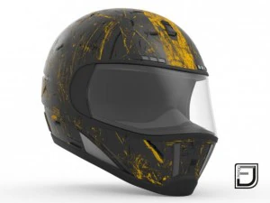 काला ग्रंज हेलमेट 3D मॉडल