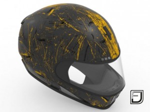 black grunge helmet 3D Модель