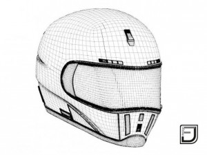 black grunge helmet 3D Модель