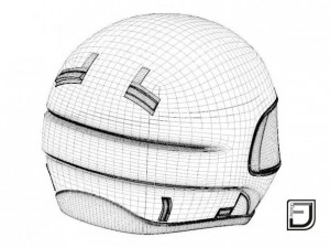 black grunge helmet 3D Модель