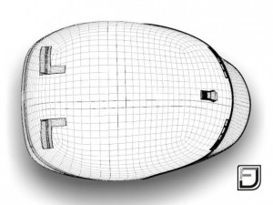 black grunge helmet 3D Модель