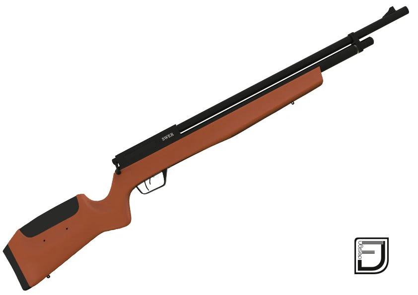 rifle w01 3D Model .c4d .max .obj .3ds .fbx .stl .blend 