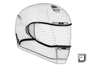 white helmet h06 Modèle 3D