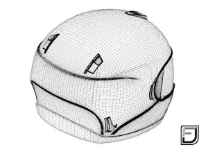 white helmet h06 3D Model
