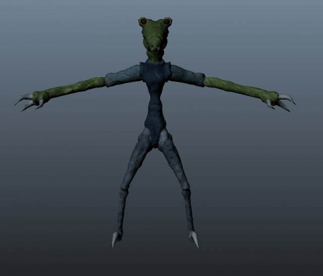 alien 3D Модель .c4d .max .obj .3ds .fbx .stl .blend 