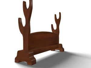 low poly sword stand 3D Model