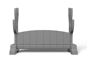 low poly sword stand 3D मॉडल