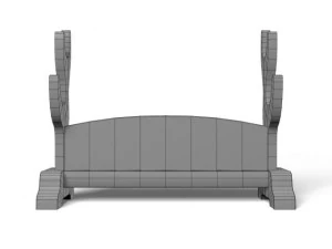 low poly sword stand 3D Model